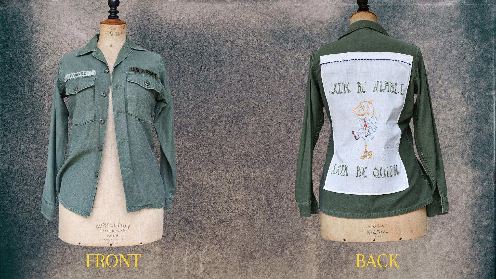 Vintage Upcycled Patched Army Jacket // One of a King Sustainable Fashion Jacket