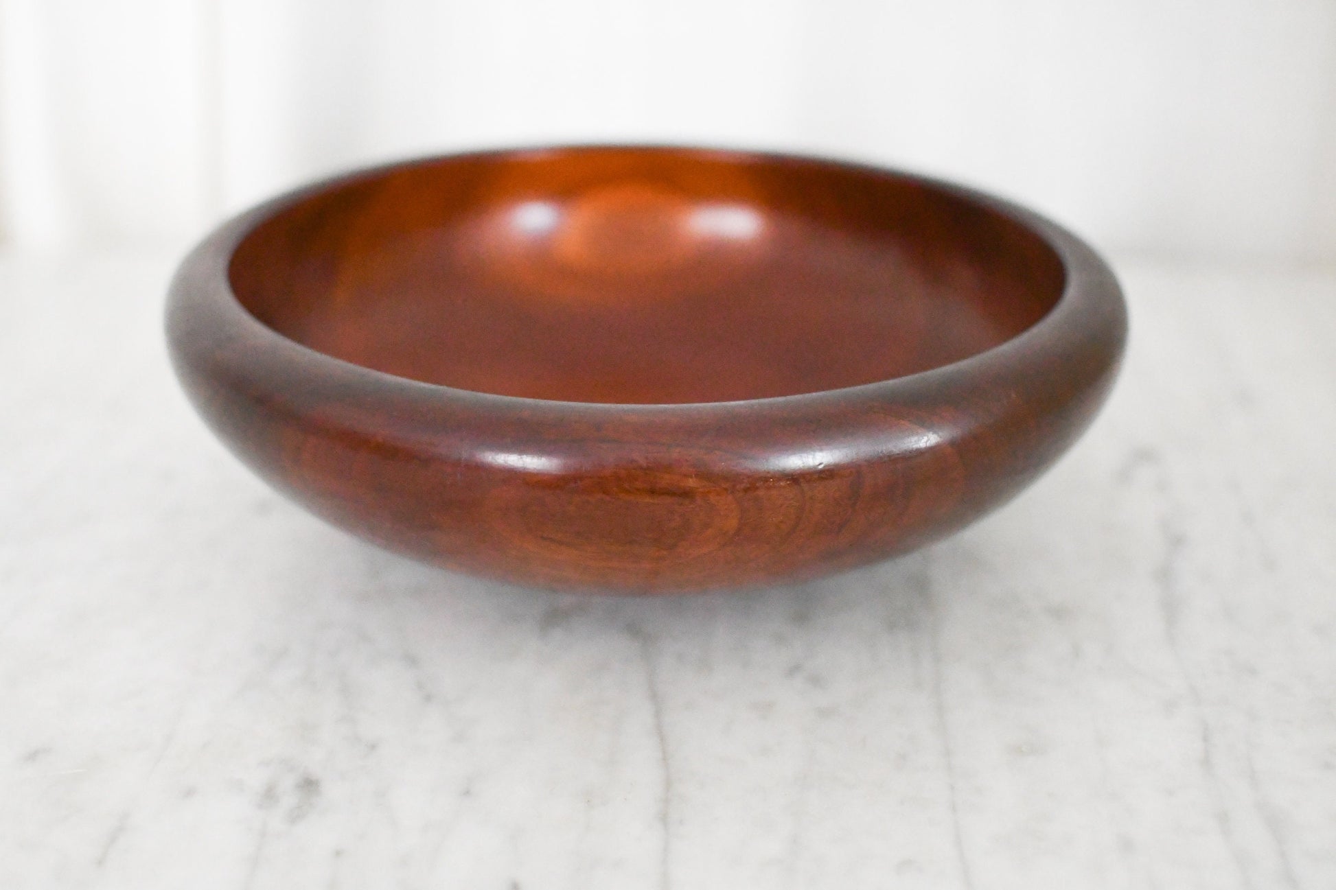 Vintage West Indies Mahogany Salad Bowl Set // Four Salad Bowls One Mixing Bowl Two Utensils Salt and Pepper // Mahogany Wood Bowl Set