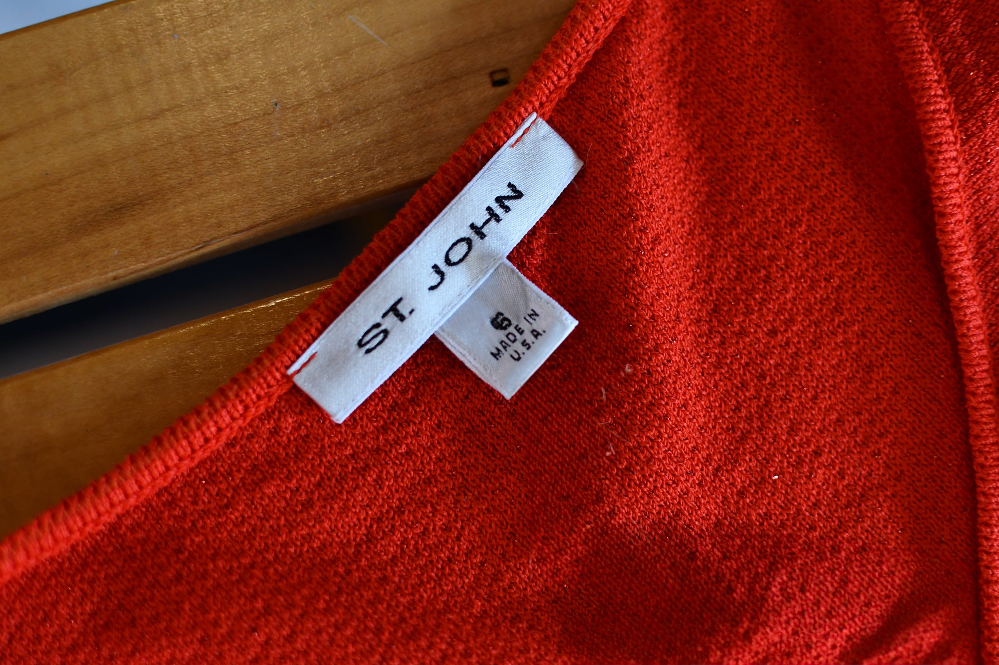 Y2K Lobster Red Knit St. John Sparkle Tank