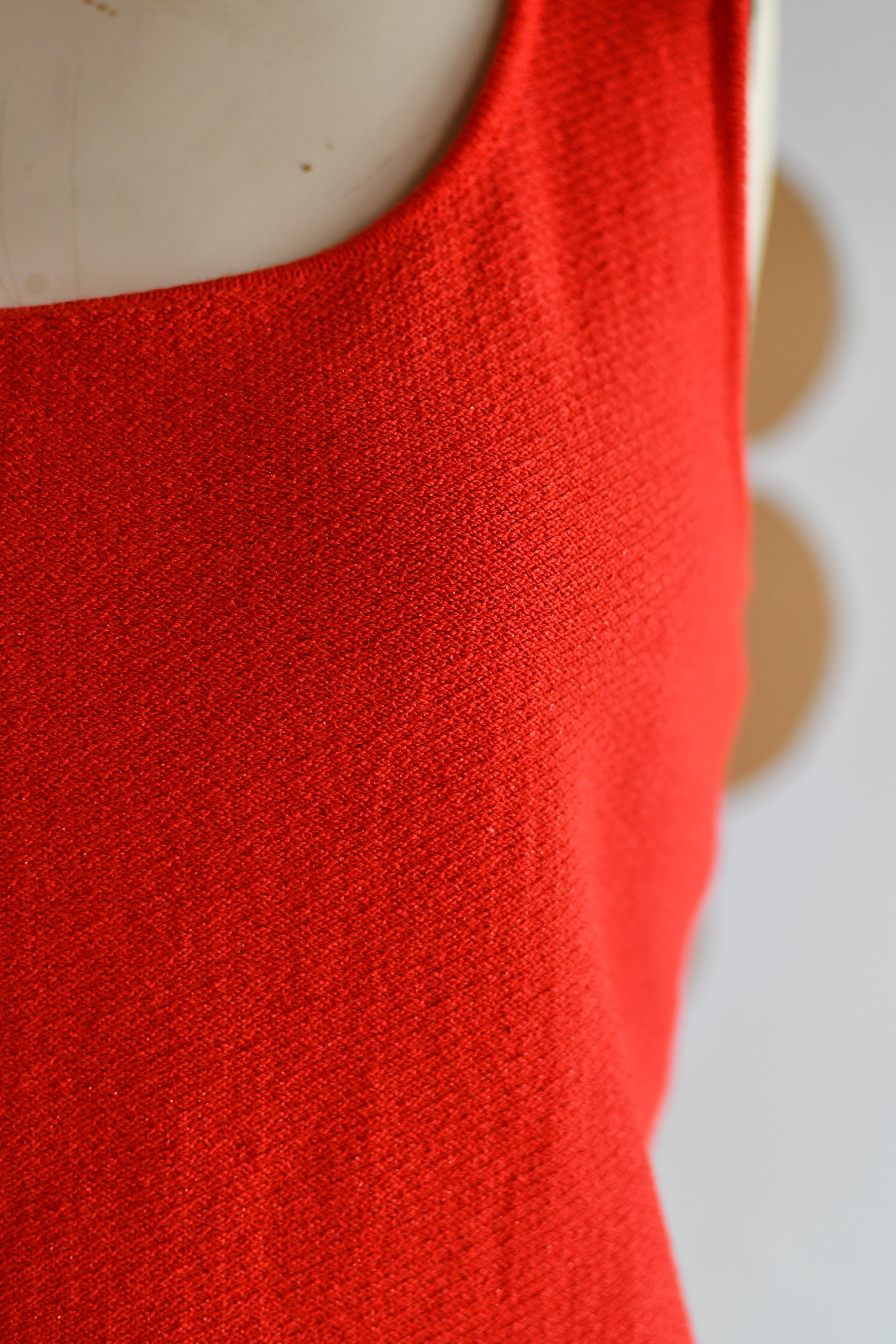 Y2K Lobster Red Knit St. John Sparkle Tank