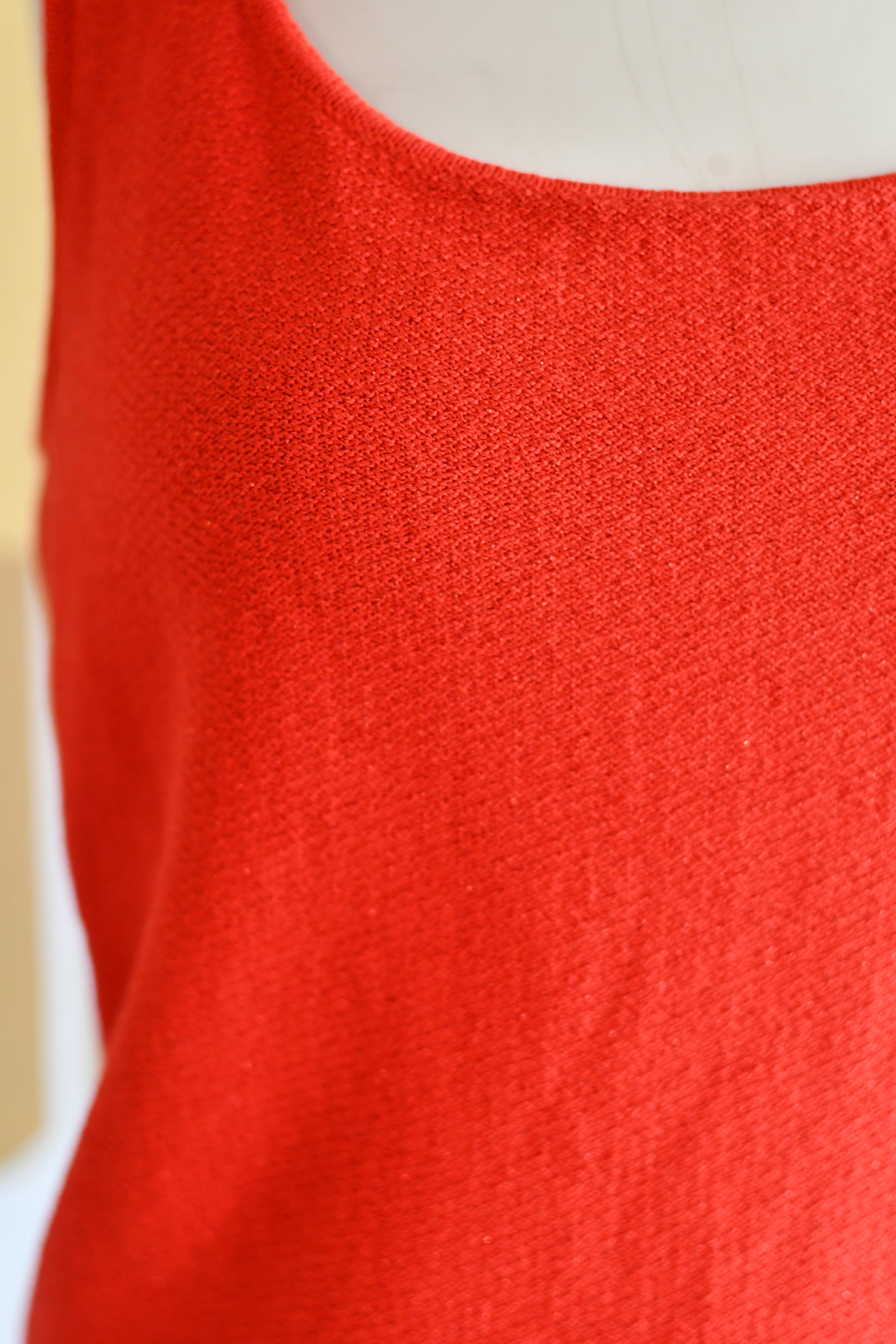 Y2K Lobster Red Knit St. John Sparkle Tank