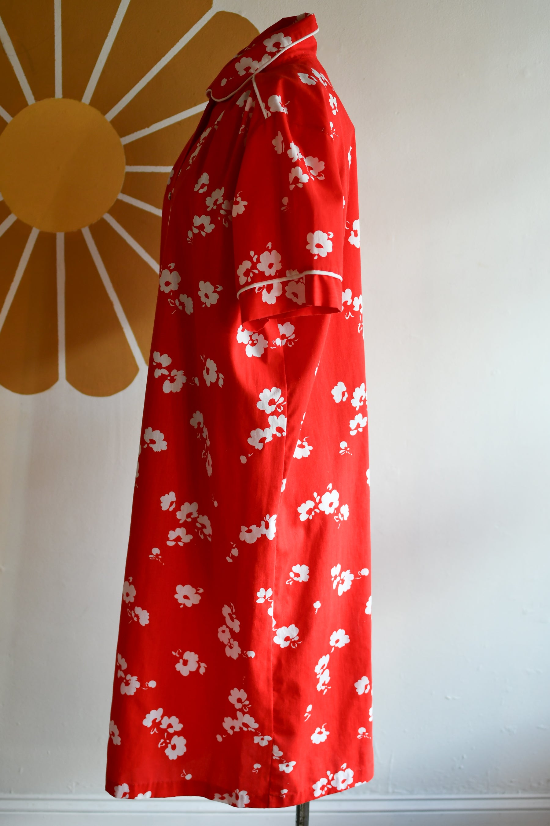 Vintage 1980s Does 1950s Kitsch Shell Pocket Housedress