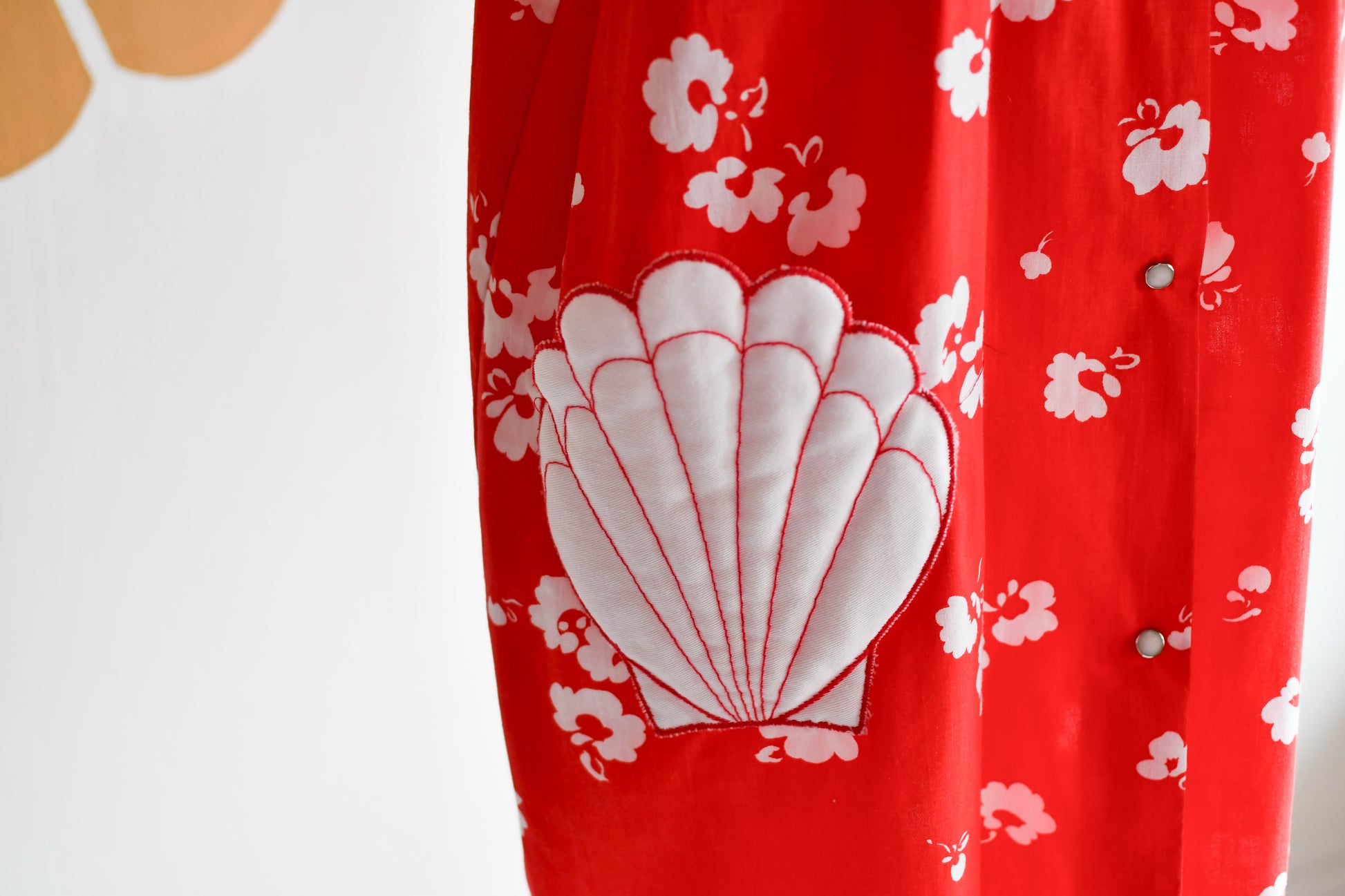 Vintage 1980s Does 1950s Kitsch Shell Pocket Housedress