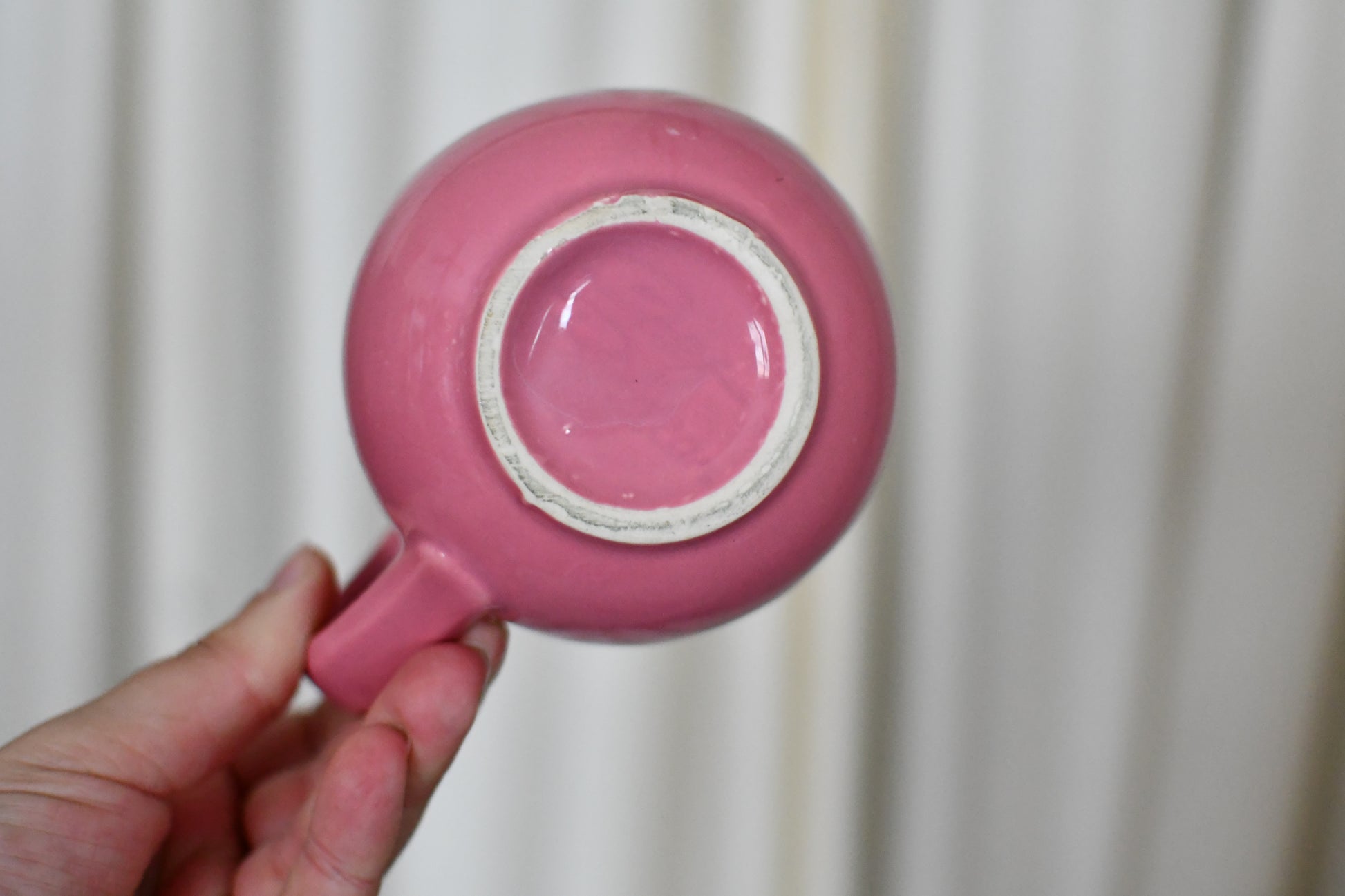 Vintage Mauve Pink Set of 6 Mugs // Post Modern Chef Bourdeaux Ceramic Mug Set