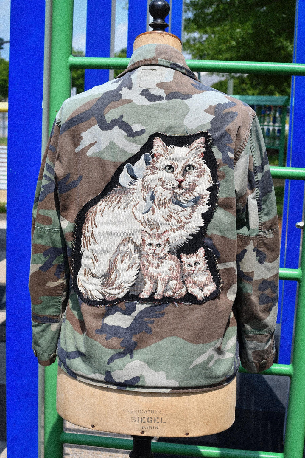 Vintage Upcycled Patched Army Jacket // One of  a King Sustainable Fashion Jacket