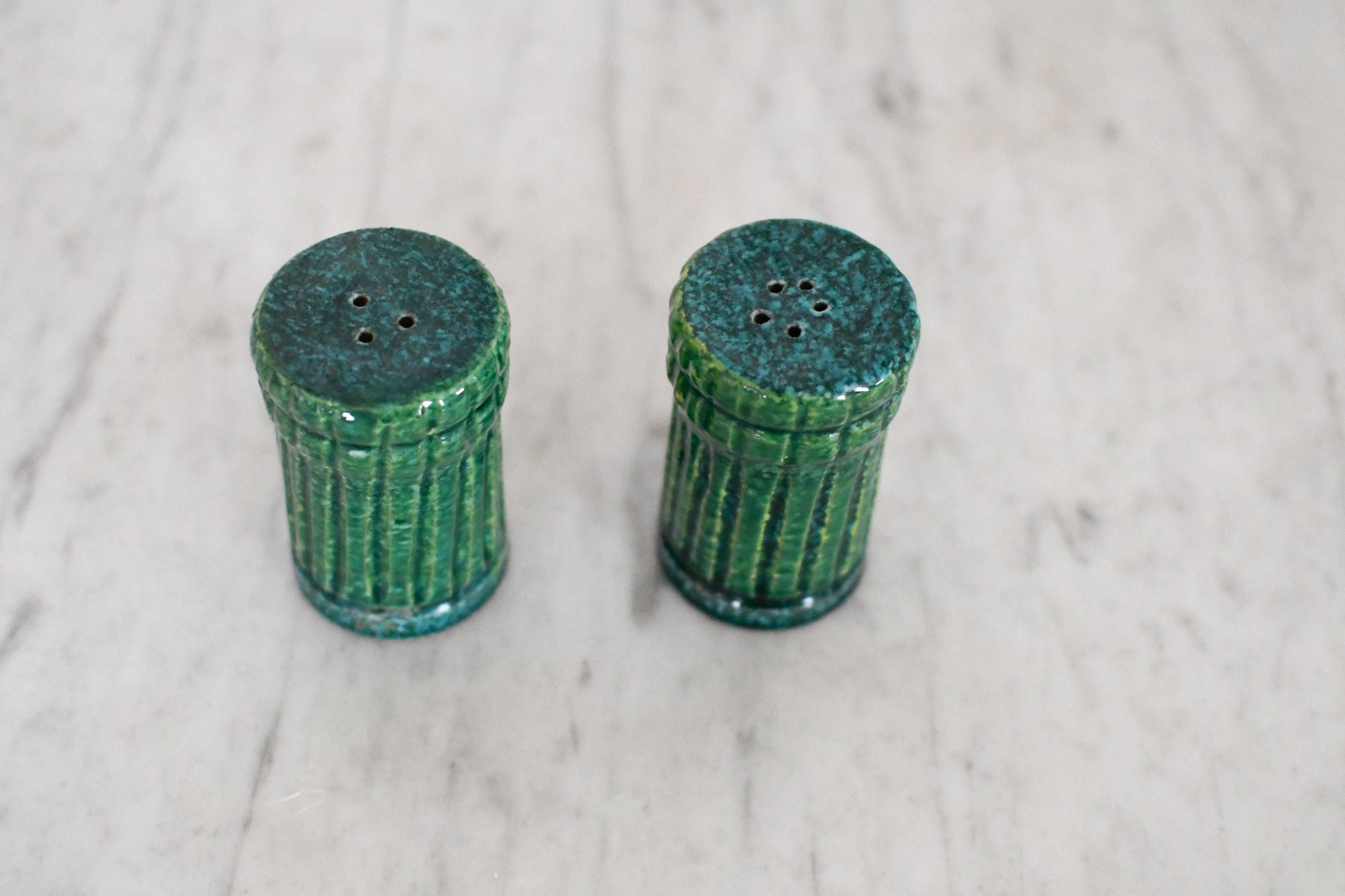 Mid Century Italian Pottery Bitossi Salt and Pepper Shakers