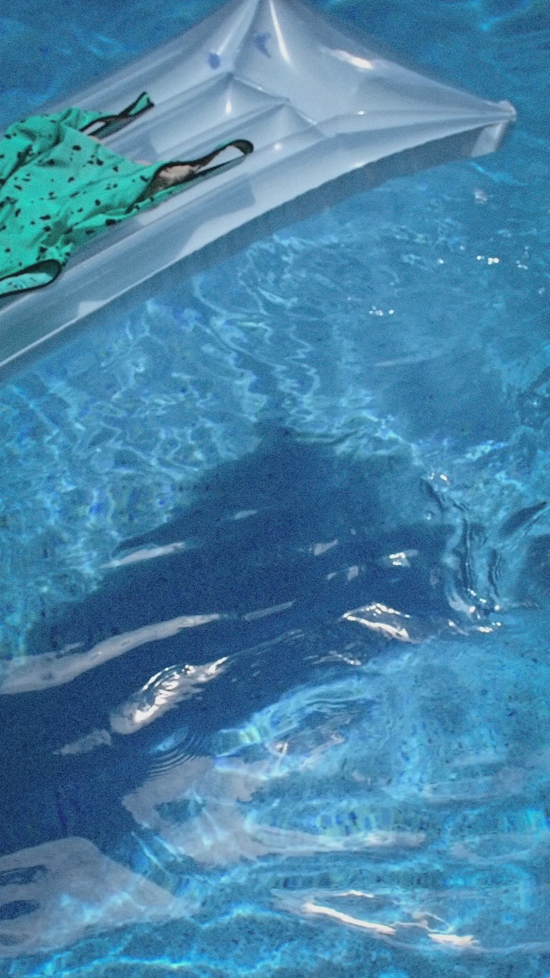 Vintage Teal Abstract Animal Print Bathing Suit / Body Suit